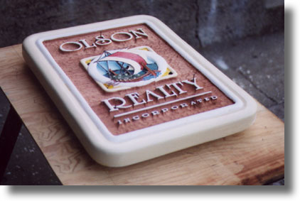 Process of carving a custom wood sign by Carved Wood Signs