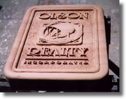 Process of carving a custom wood sign by Carved Wood Signs